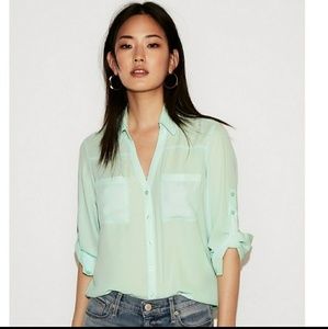 Express Mint Portofino Blouse